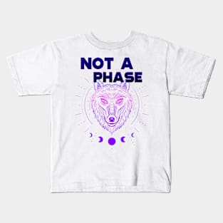 Bisexual Wolf LGBT Not a PHase Kids T-Shirt